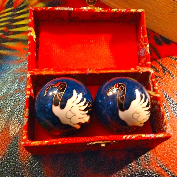 Vintage Other - 🌙 SALE🌙 Vintage Cloisonne Therapy Chime Balls